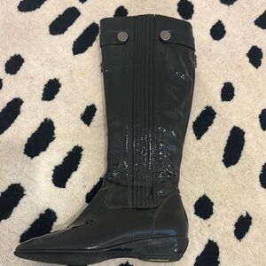 Cole Haan Black Waterproof Winter Boots with Sleek Design